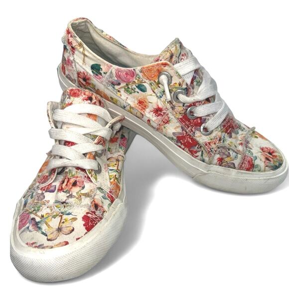 Blowfish Shoes - Blowfish White Floral Sneakers women’s 7